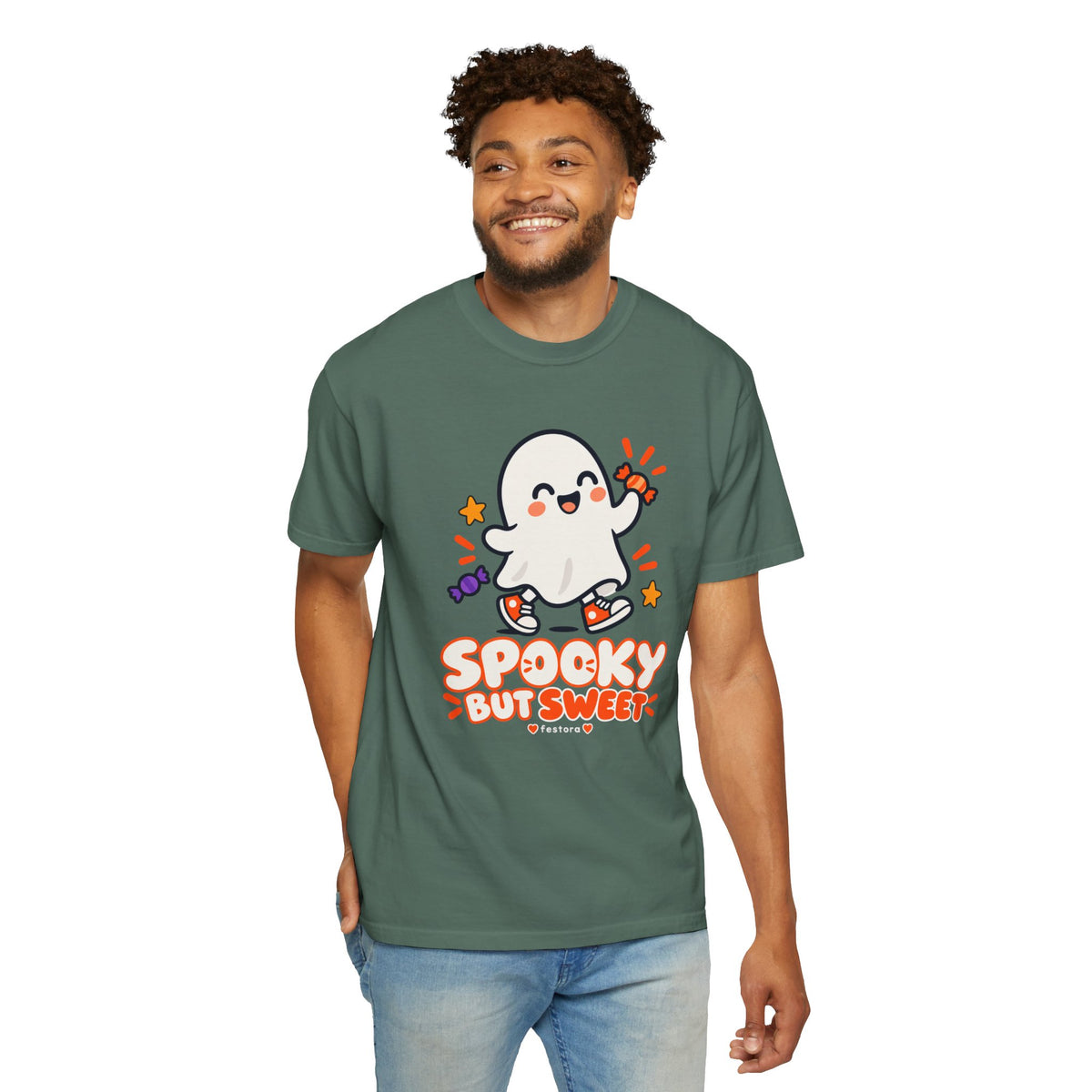 Spooky but Sweet Ghost T-Shirt | Cute Halloween Graphic Tee