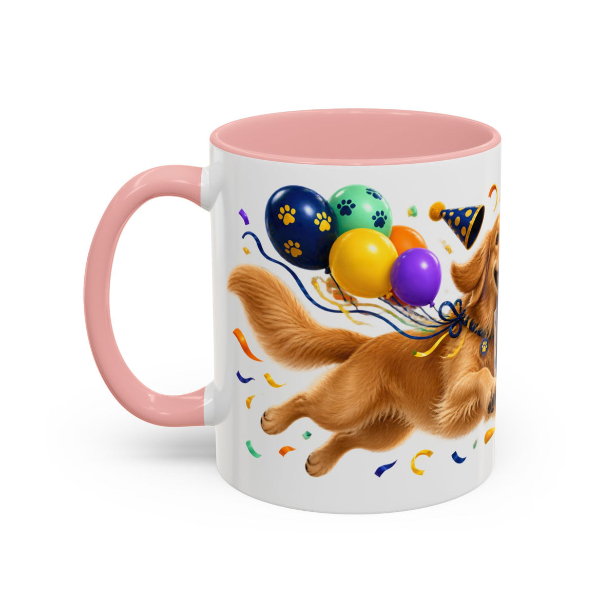 Fetch the Cake Golden Retriever Birthday White Mug