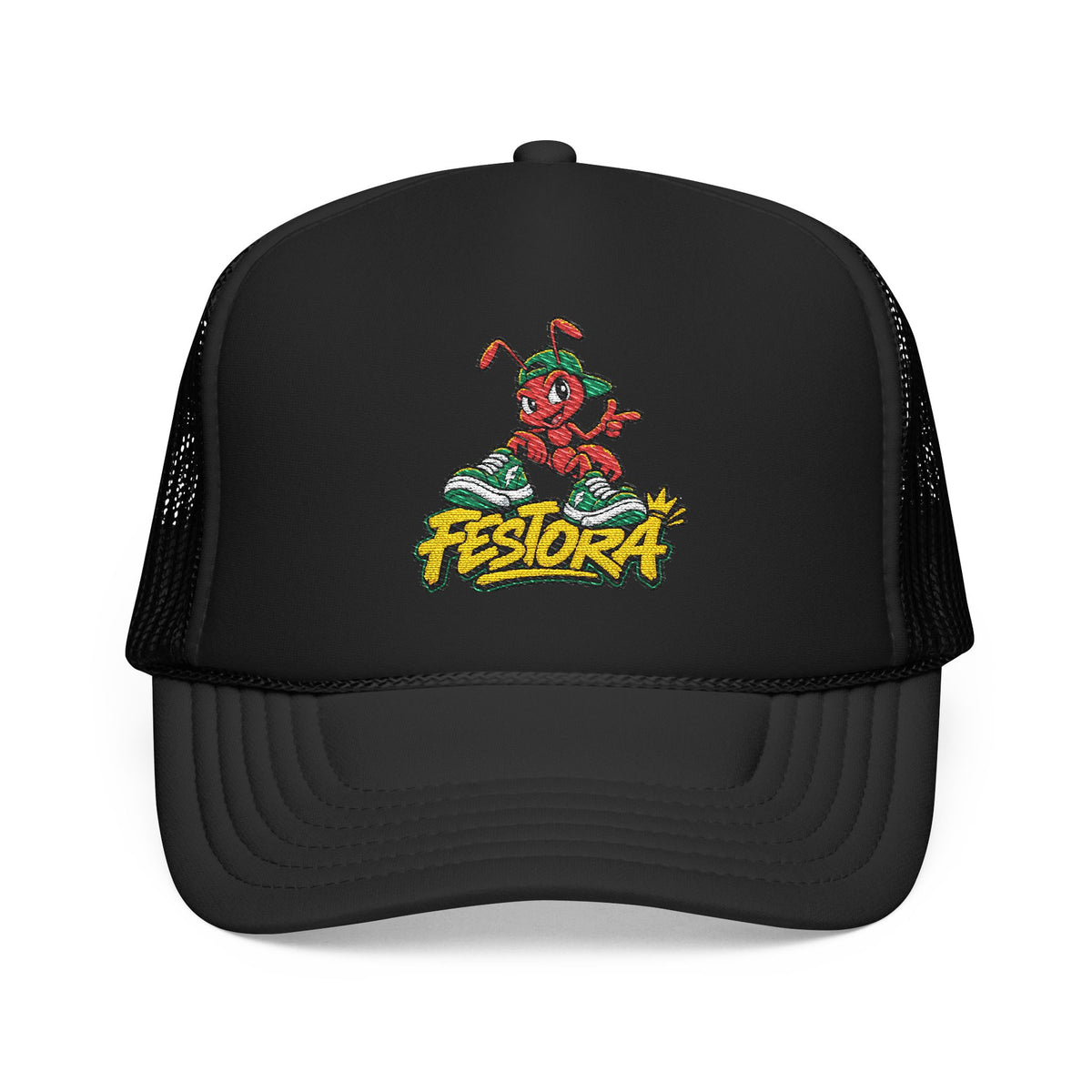 Festora Ant Mascot Trucker Cap – Embroidered Streetwear Hat