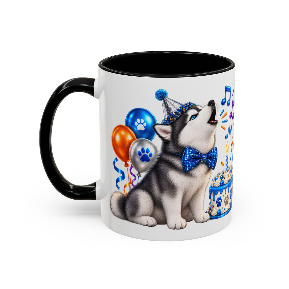 Howl Old Am I Siberian Husky Birthday White Mug