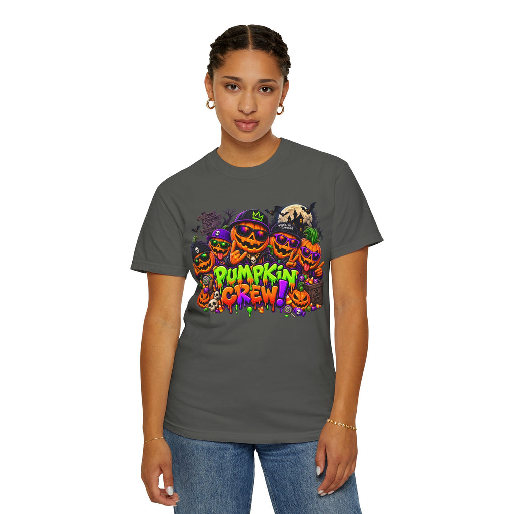 Pumpkin Crew Halloween T-Shirt – Funny Jack O’ Lantern Graphic Tee