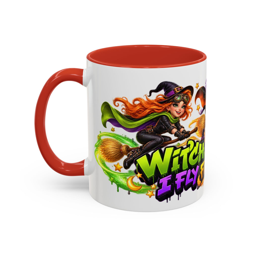 Witch Please I Fly First Class Halloween White Mug