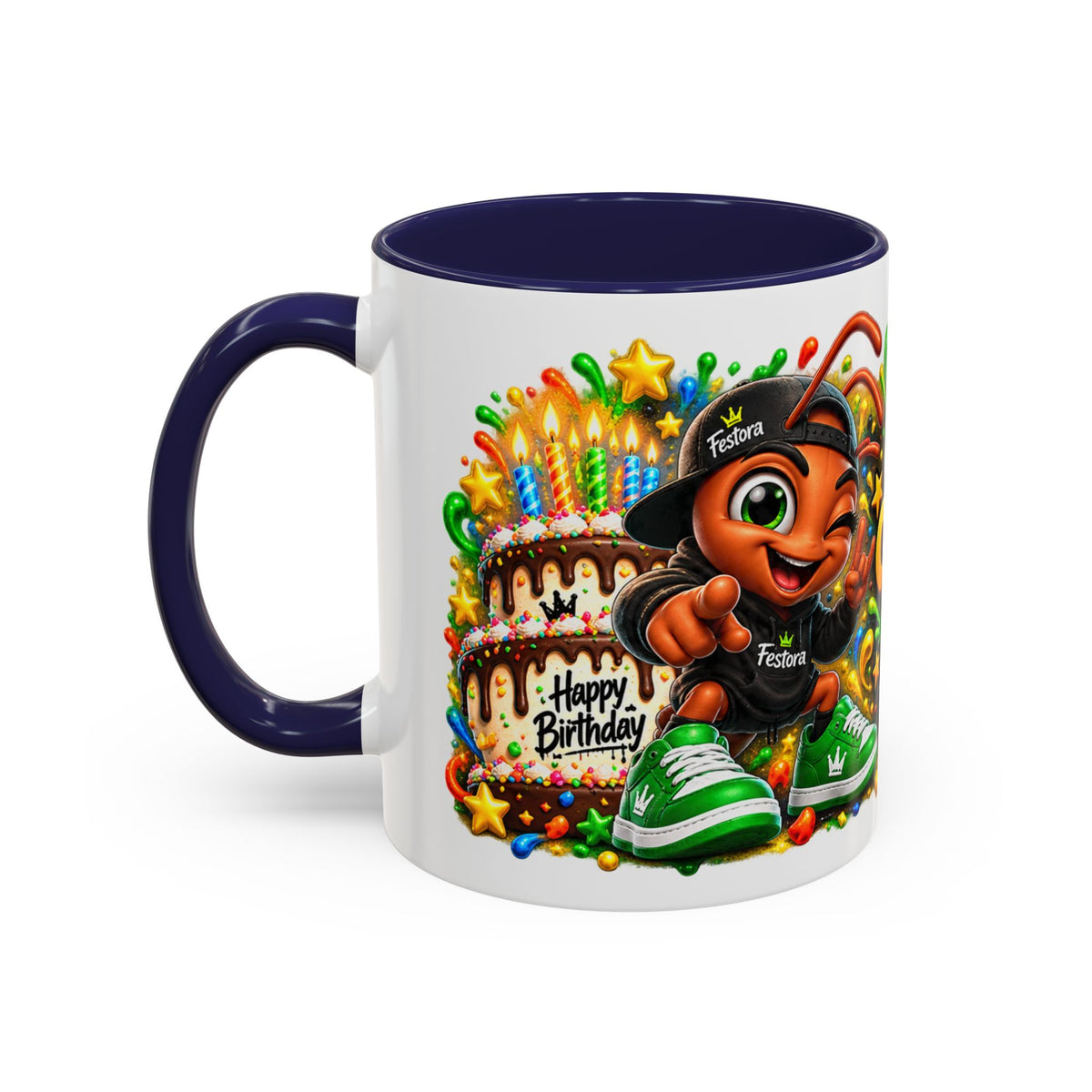Festora Ant Birthday Mug – Cake Confetti Chaos Coffee Cup