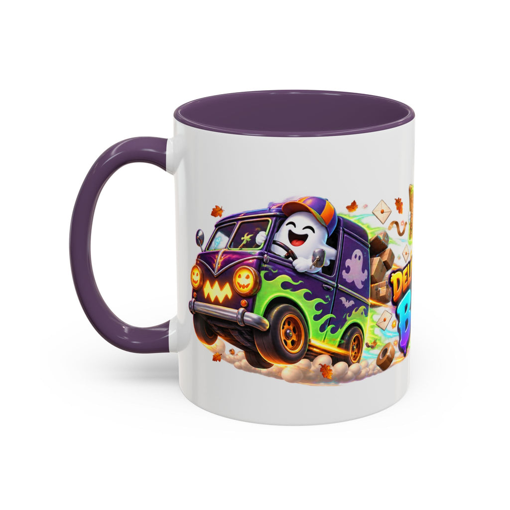 Delivering the Boos Ghost Delivery Halloween White Mug