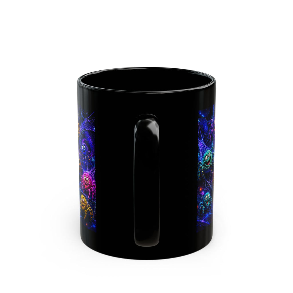 Cute Neon Spider Mug — Colorful Halloween Coffee Cup (11oz/15oz)