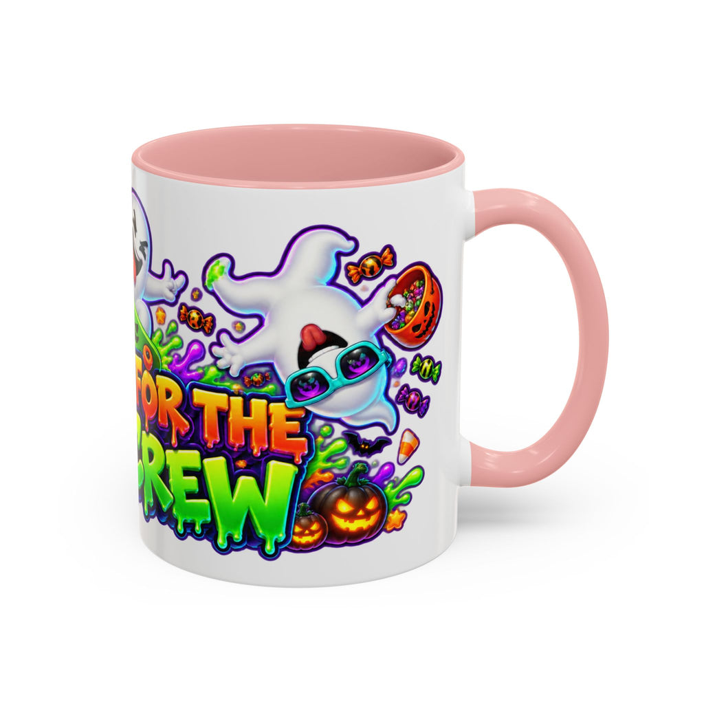 No Rest for the Boo Crew Crazy Ghosts Halloween White Mug