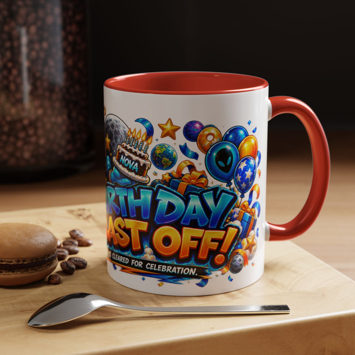 Festora Alien Birthday Mug – Birthday Blast Off Coffee Cup