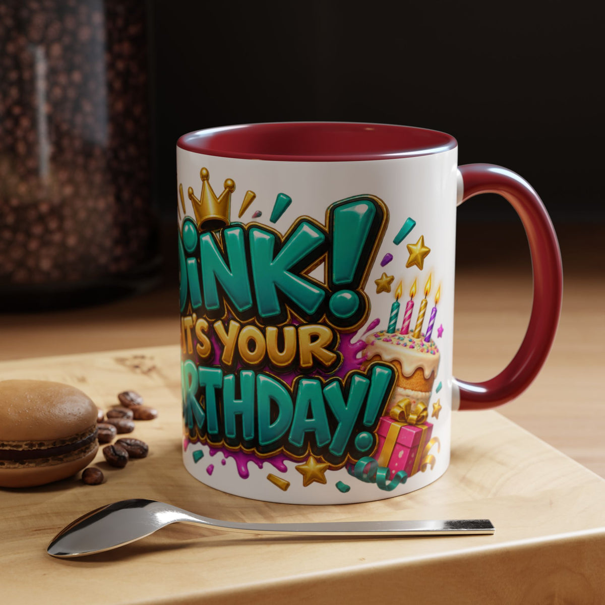Oink! It’s Your Birthday White Mug – Cute Pig Birthday Cup, Colorful Funny Party Gift