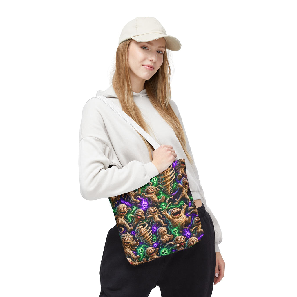 Mummy Party Tote Bag — Cute Spooky Halloween All-Over Print Tote