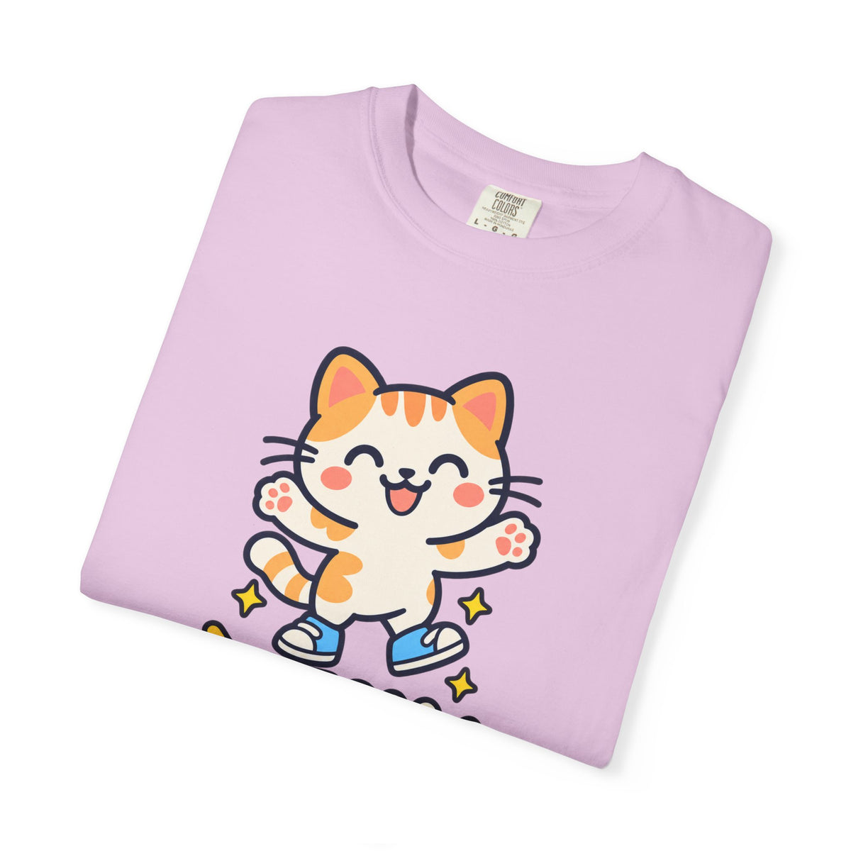 Stay Pawsitive – Cute Happy Cat Graphic T-Shirt