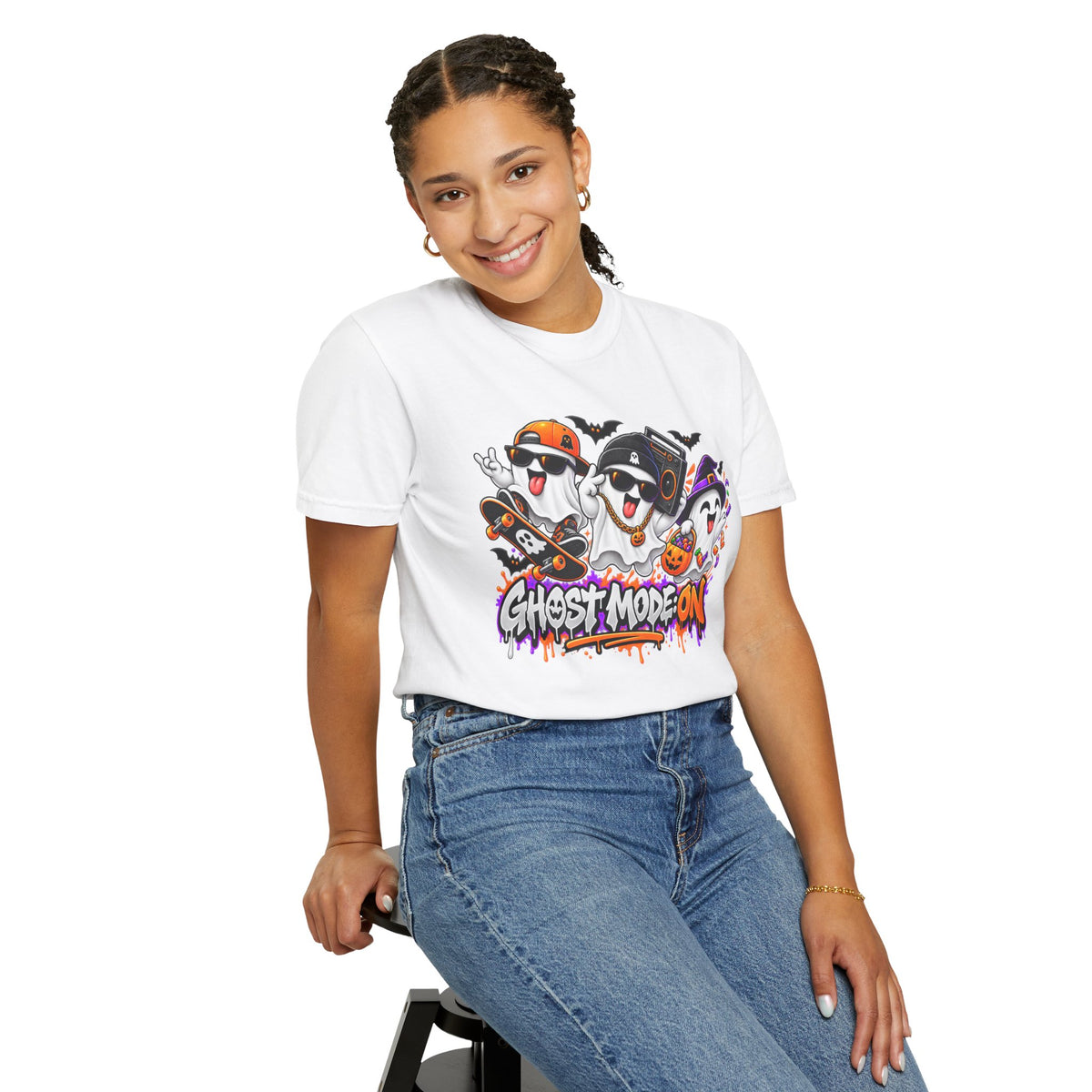 Ghost Mode: ON – Halloween Ghosts Graphic T-Shirt