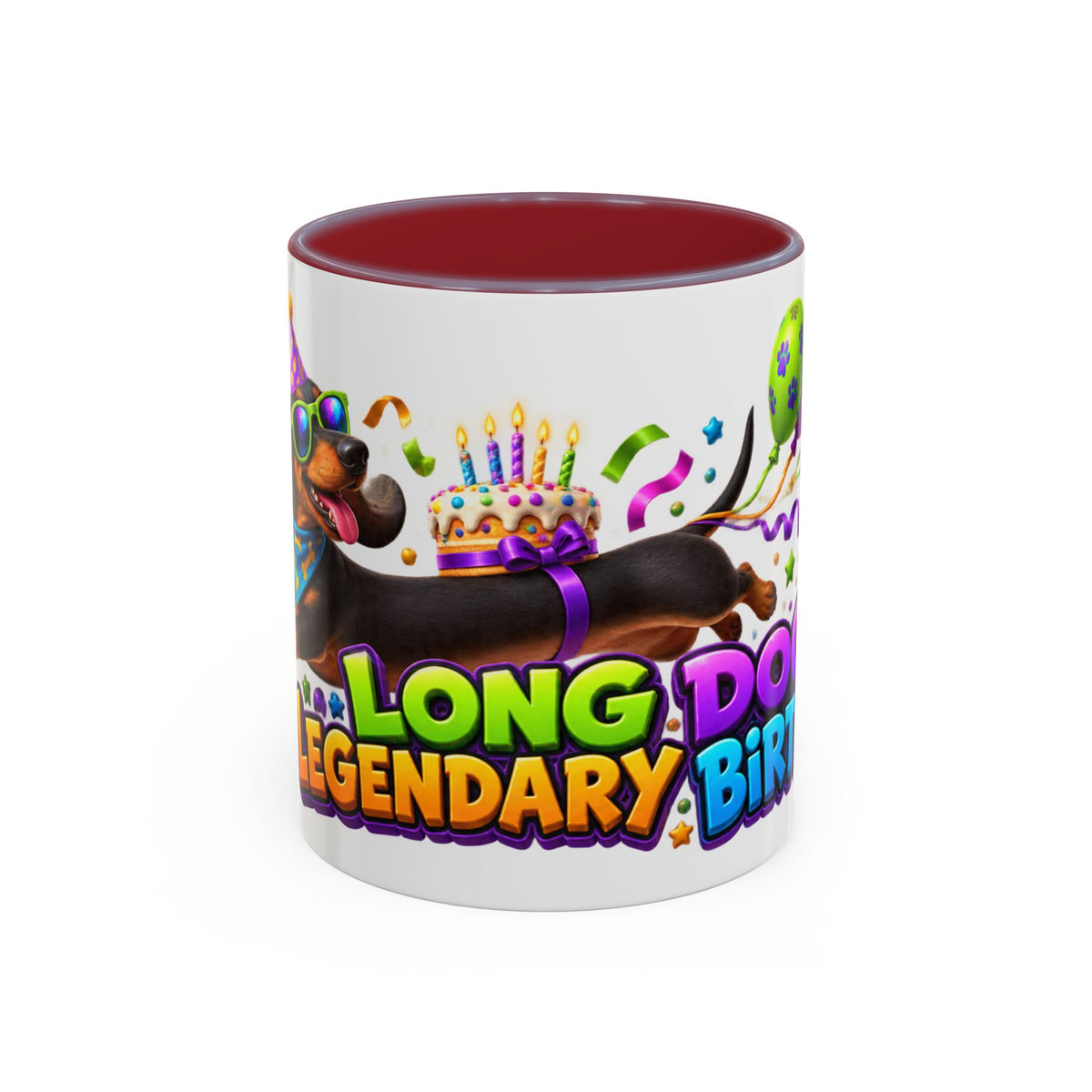 Long Dog Legendary Birthday Dachshund White Mug