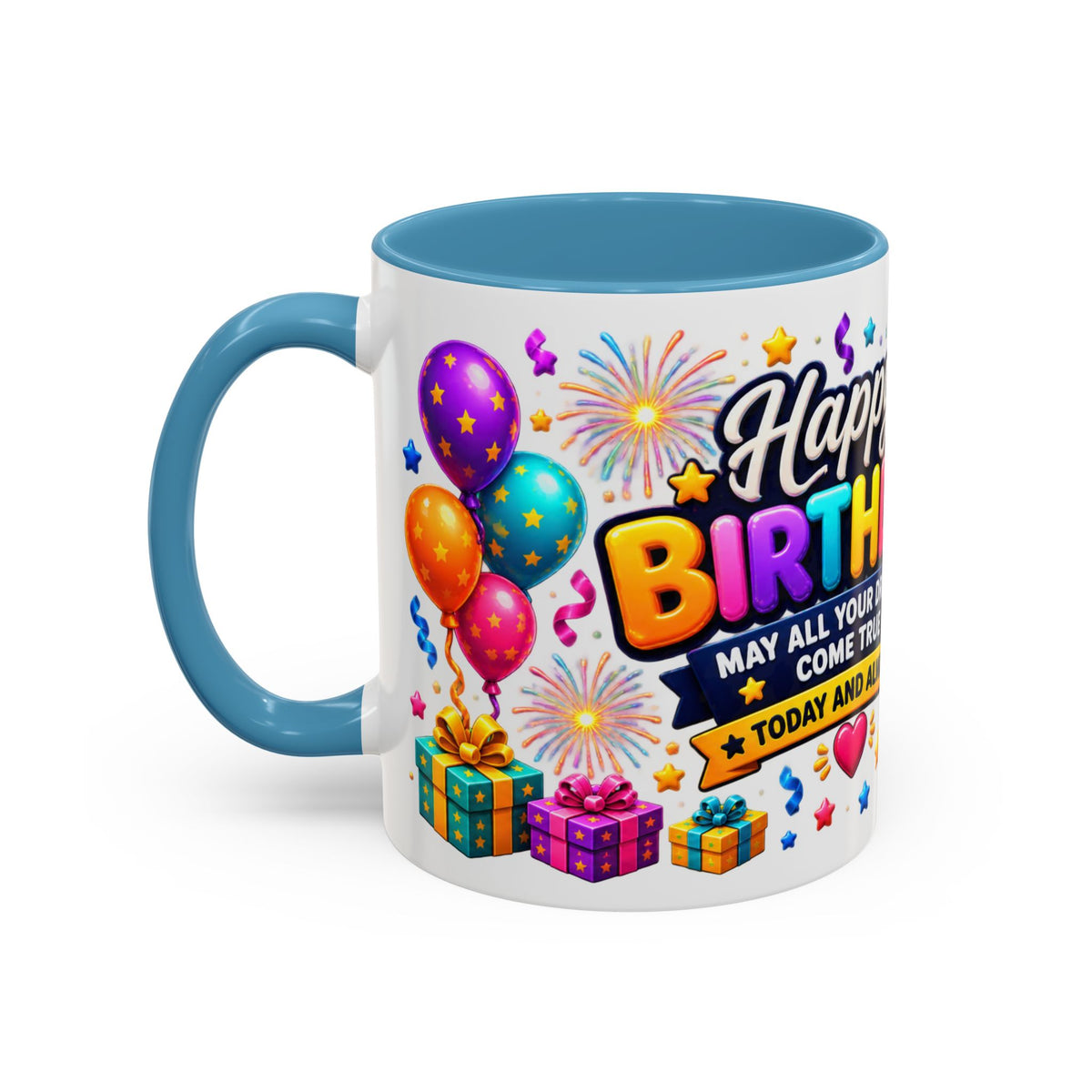 Happy Birthday Alien Coffee Mug — Colorful Galactic Birthday Wishes