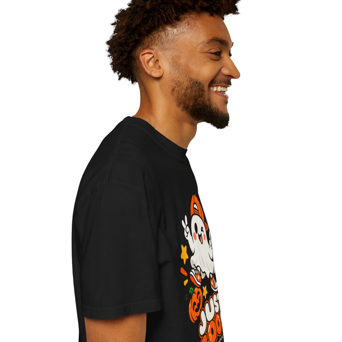 Just Boo It Halloween T-Shirt | Cute Skater Ghost Graphic Tee