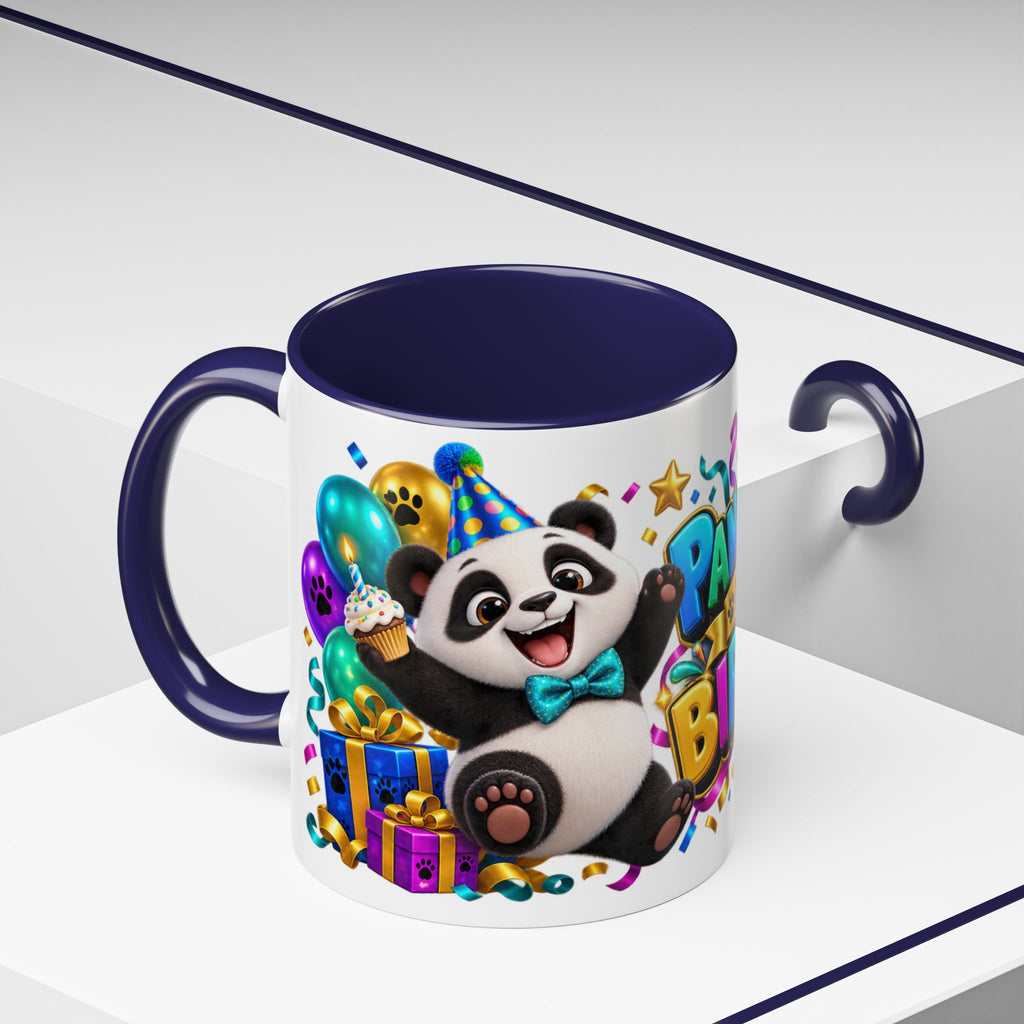 Panda-Monium! It’s Your Birthday White Mug – Cute Panda Birthday Cup, Colorful Fun Party Gift