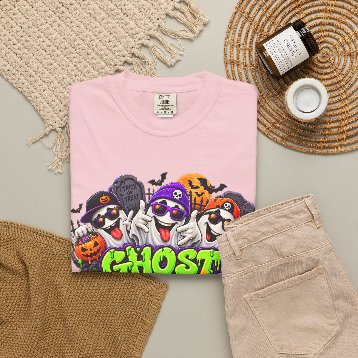 Ghost Gang Halloween T-Shirt – Funny Colorful Ghost Graphic Tee