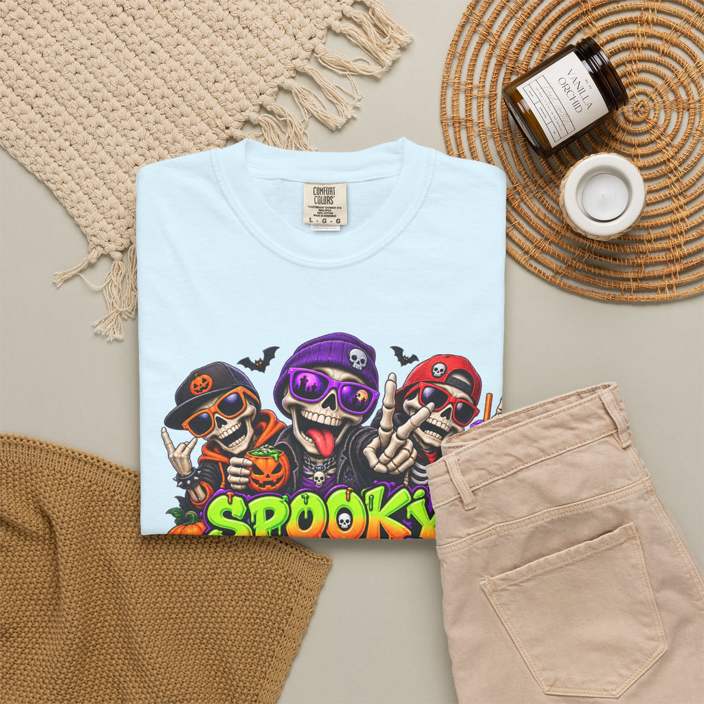 Spooky Crew Halloween T-Shirt – Funny Skeleton Graphic Tee