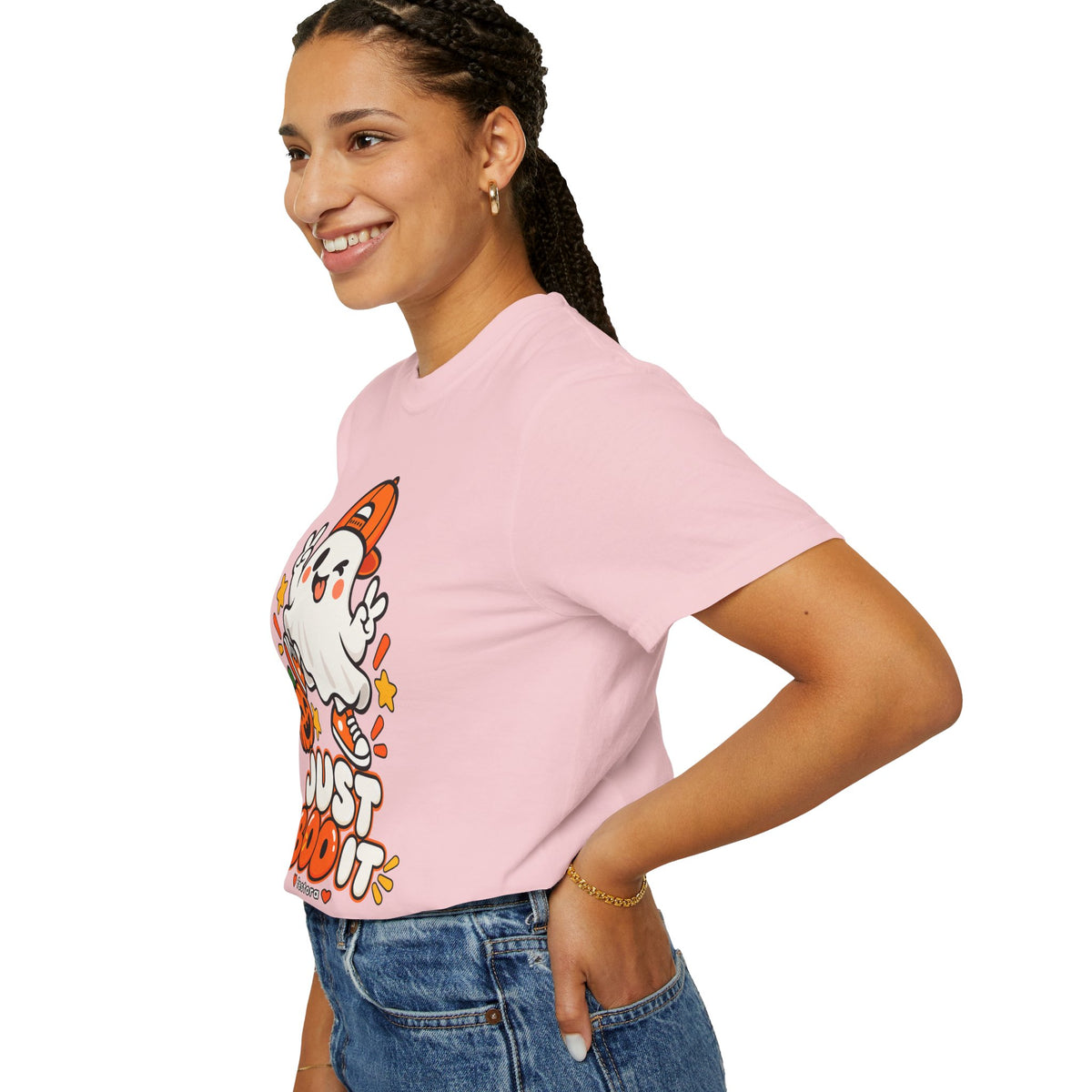 Just Boo It Halloween T-Shirt | Cute Skater Ghost Graphic Tee