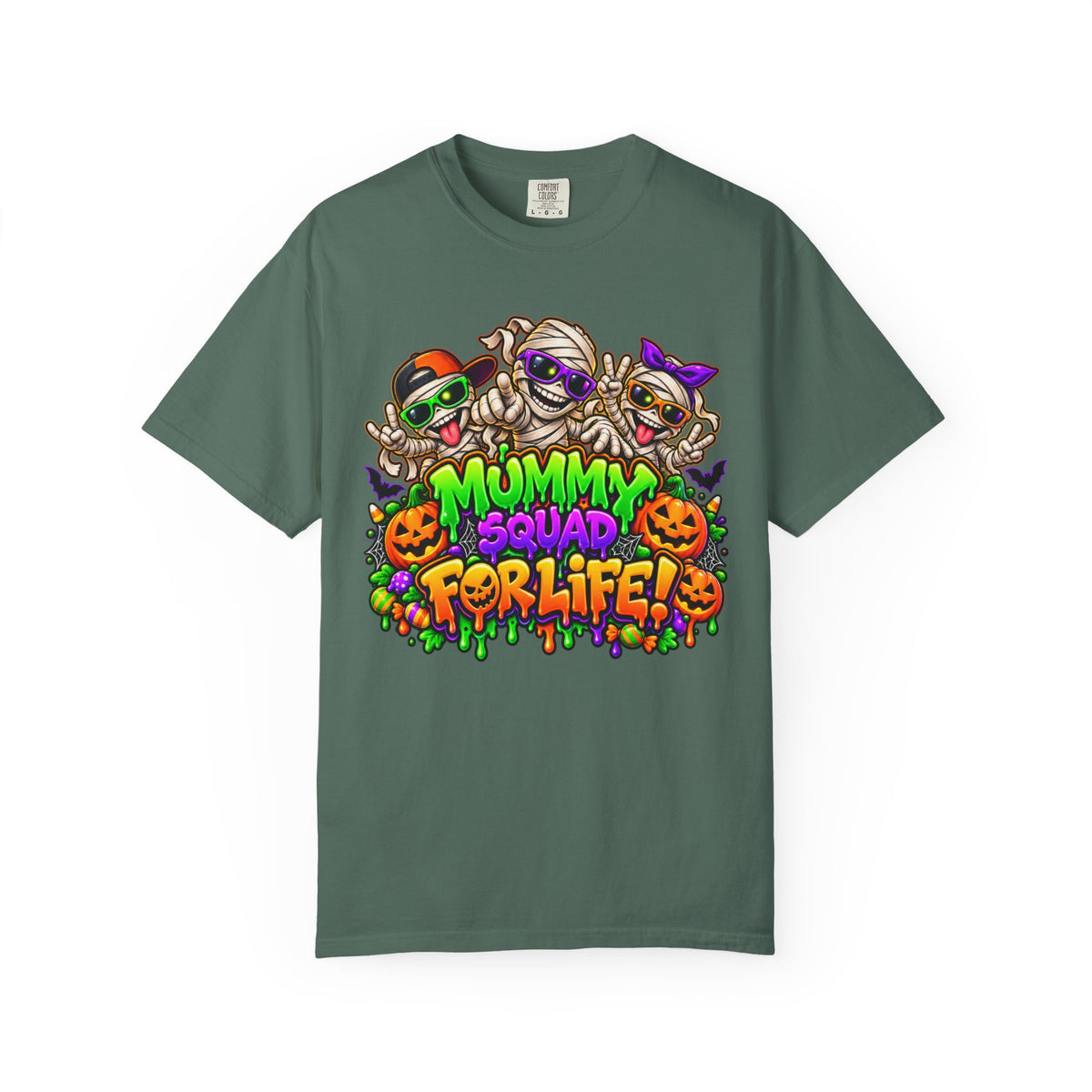 Mummy Squad For Life Halloween T-Shirt – Funny Colorful Mummy Graphic Tee