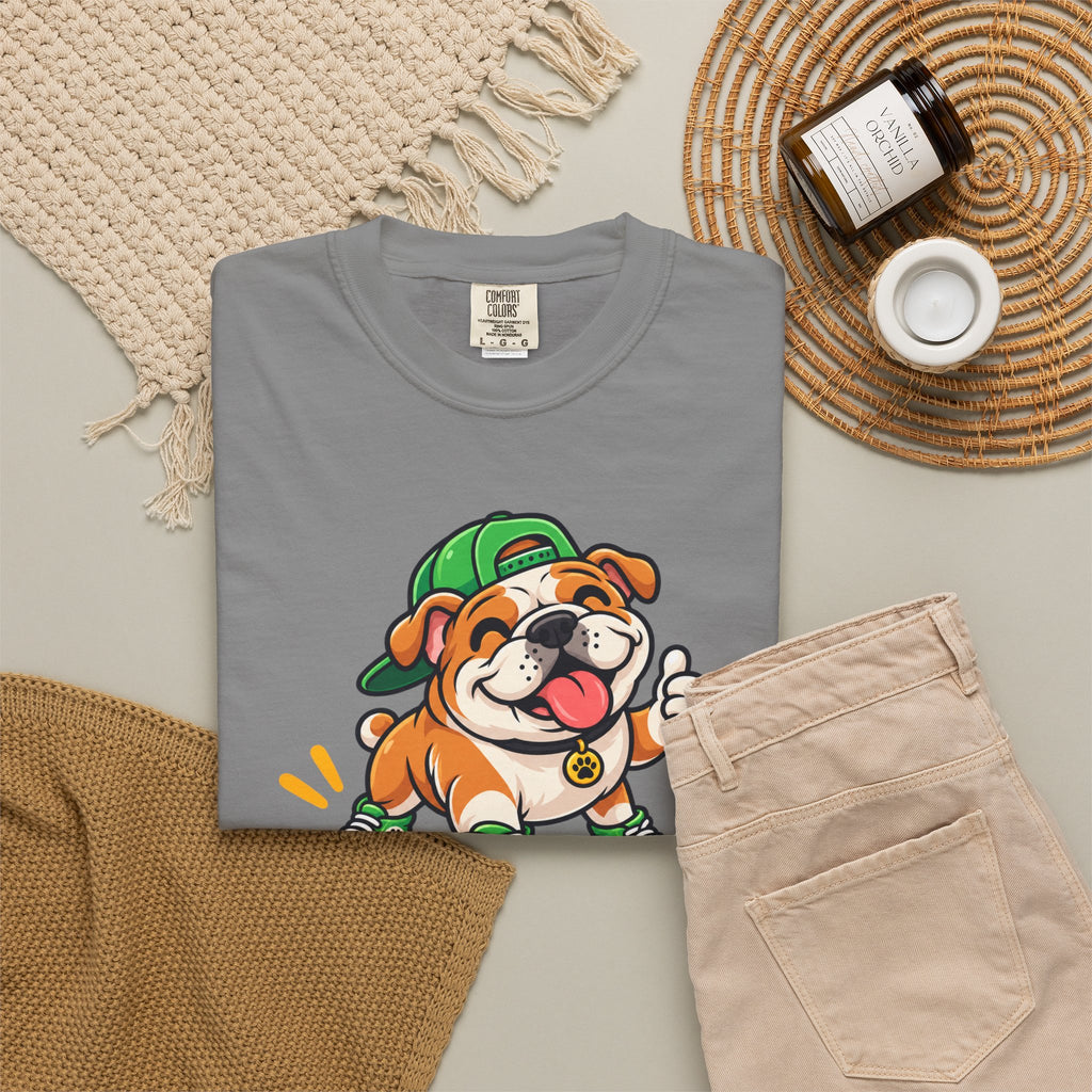 Bark If Happy – Cute Bulldog Graphic T-Shirt