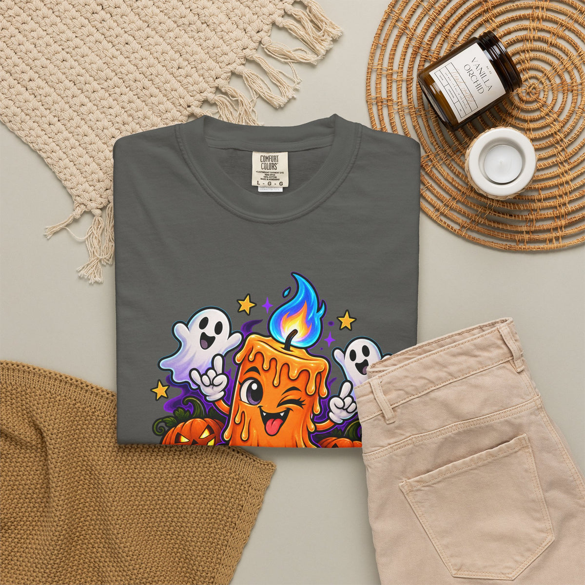 Too Lit to Quit – Funny Halloween Candle T-Shirt