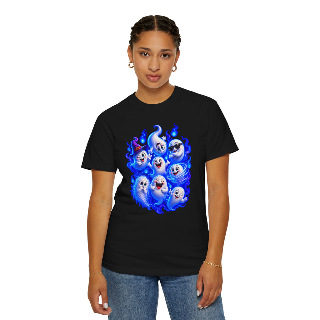 Ghost Squad T‑Shirt — Cute Blue Spirits Halloween Tee