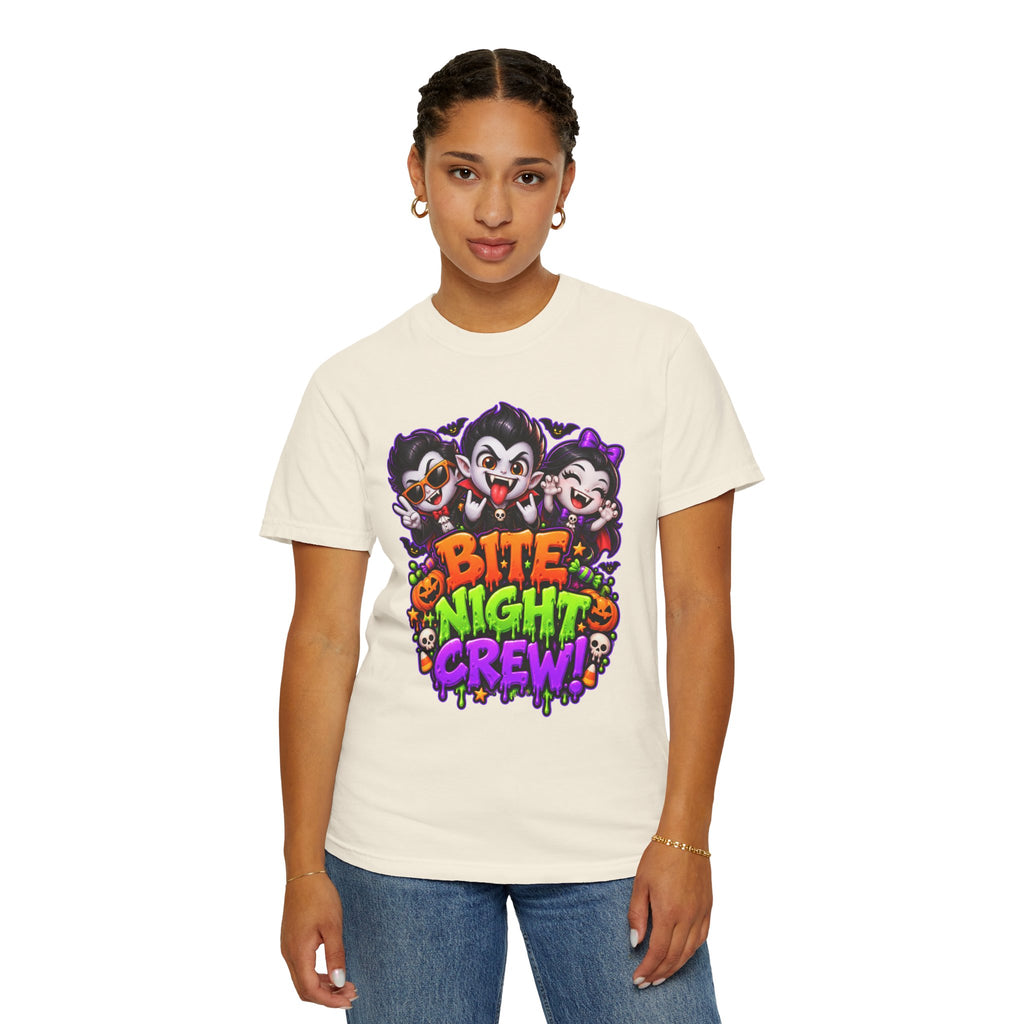 Bite Night Crew Halloween T-Shirt – Funny Vampire Graphic Tee