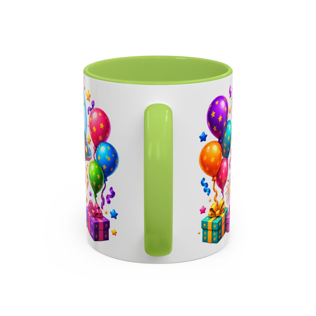 Happy Birthday Alien Coffee Mug — Colorful Galactic Birthday Wishes