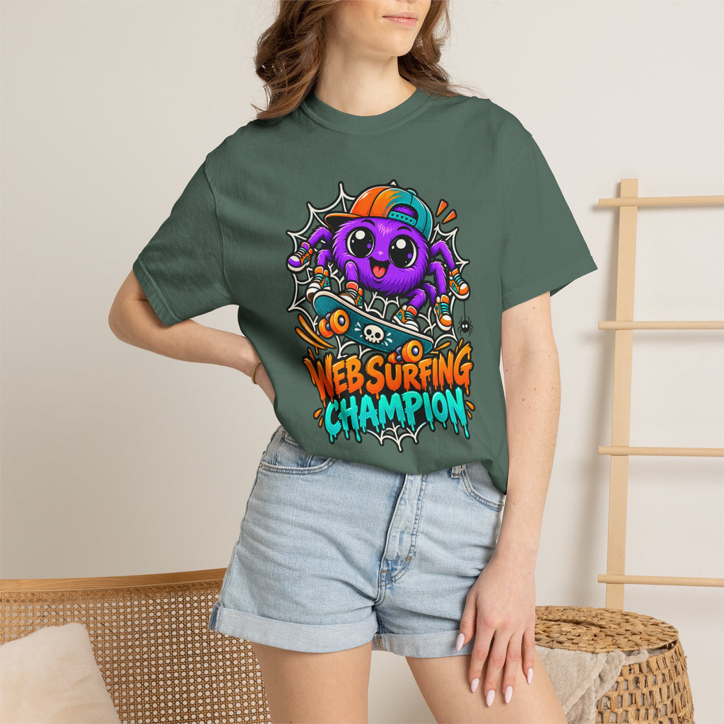Web Surfing Champion – Cute Halloween Spider T-Shirt