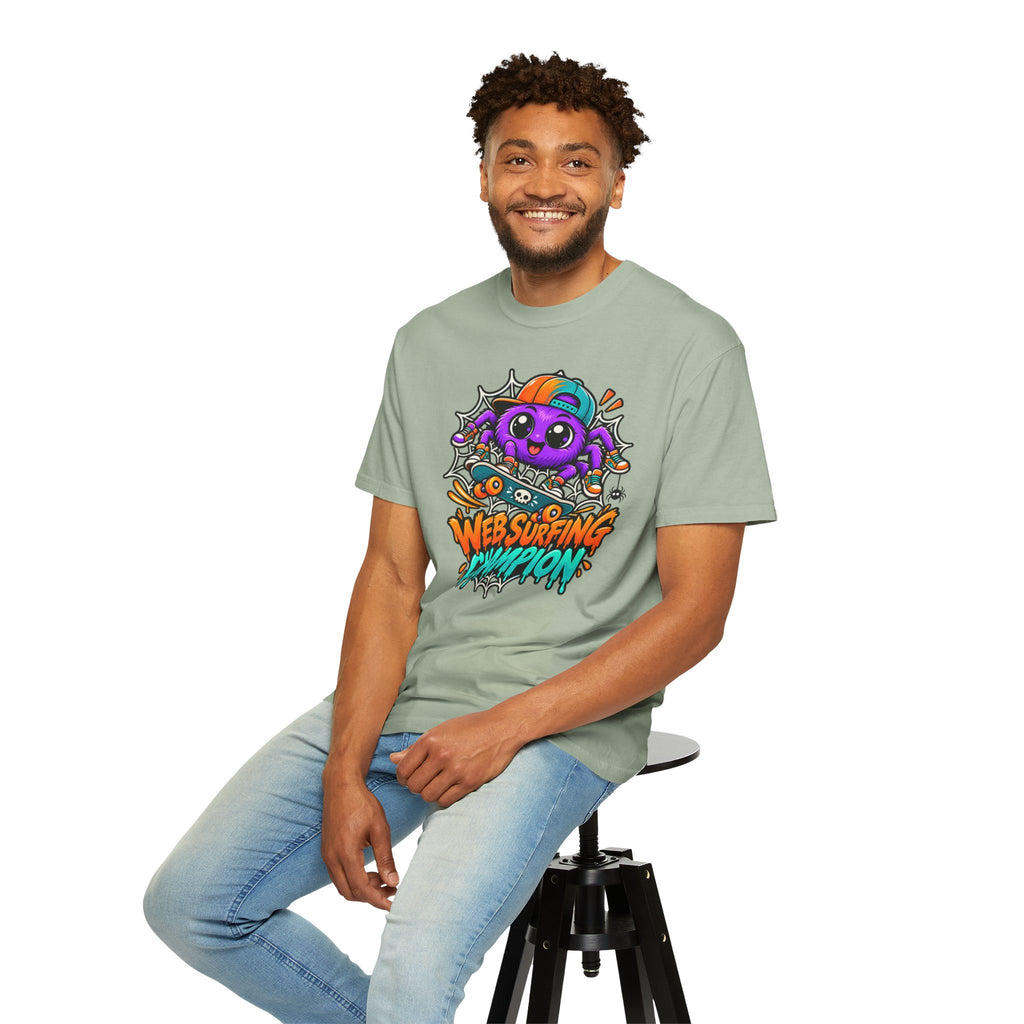 Web Surfing Champion – Cute Halloween Spider T-Shirt