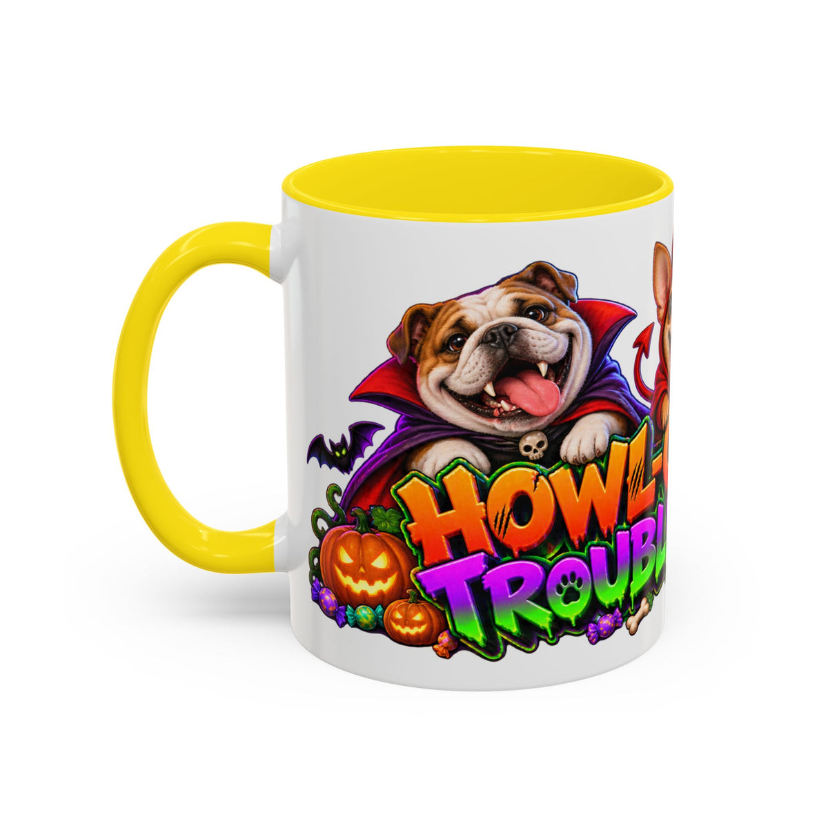 Howl-O-Ween Troublemakers Costume Dogs Halloween White Mug