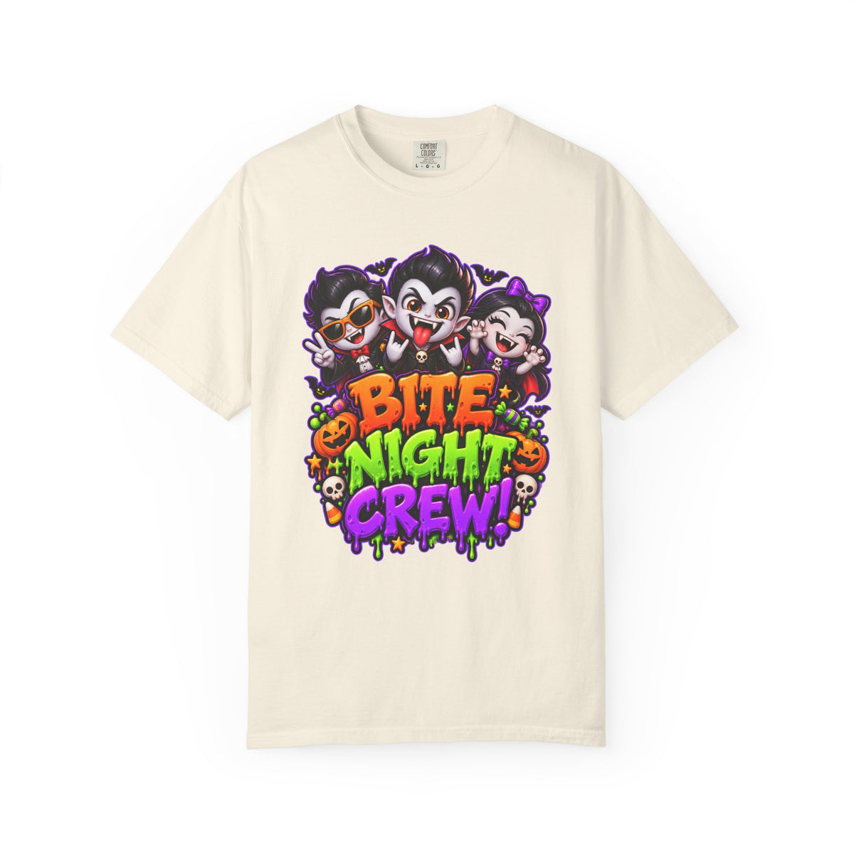 Bite Night Crew Halloween T-Shirt – Funny Vampire Graphic Tee