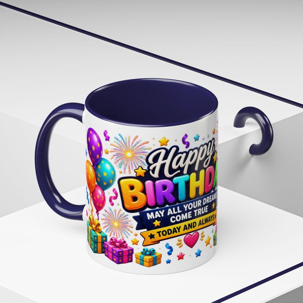 Happy Birthday Alien Coffee Mug — Colorful Galactic Birthday Wishes