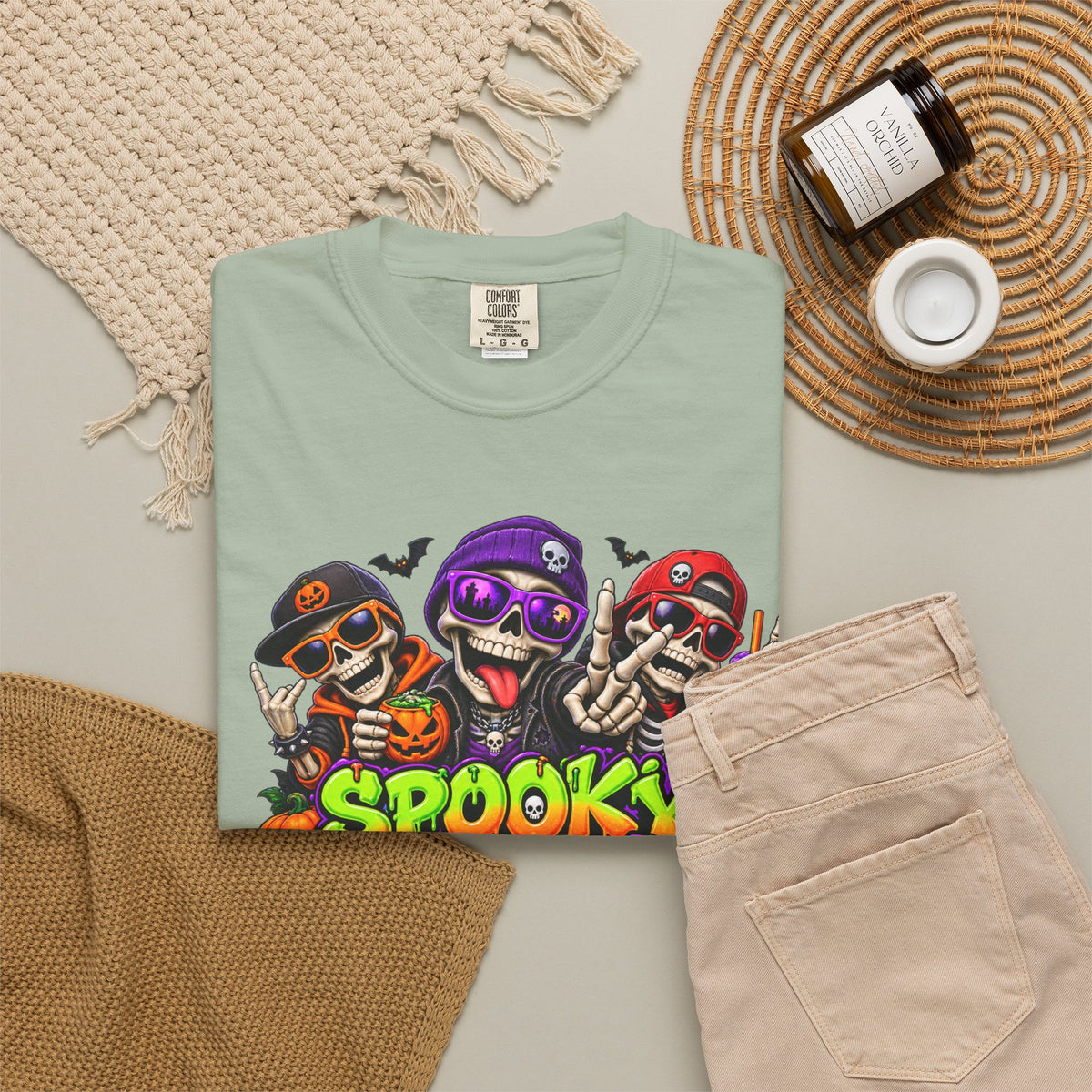 Spooky Crew Halloween T-Shirt – Funny Skeleton Graphic Tee