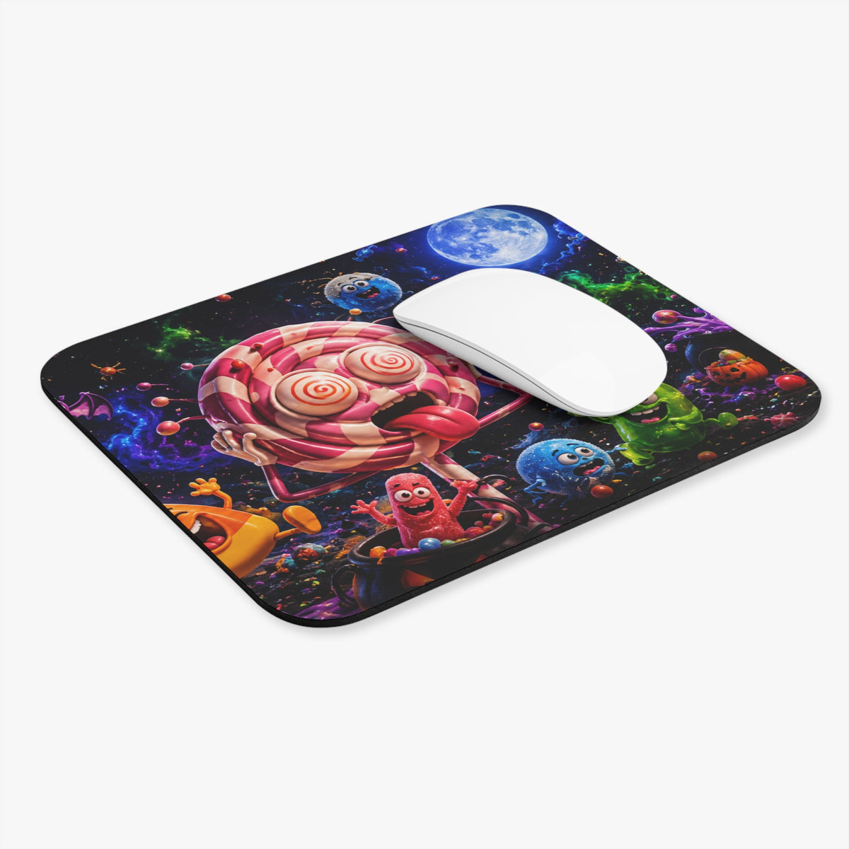 Candy Galaxy Mouse Pad — Colorful Cartoon Sweets (9" x 8")
