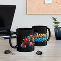 Gorilla Happy Birthday Mug - Bold 3D Party Design on Black Mug