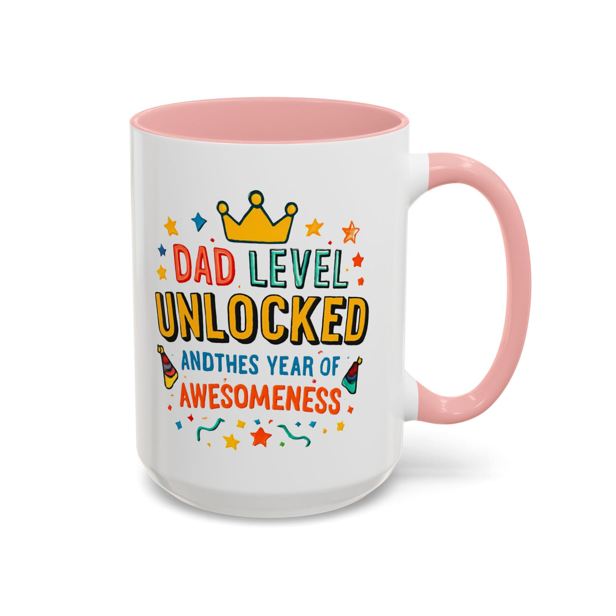 Dad Level Unlocked Coffee Mug – Funny Father’s Day 11/15oz Accent Mug