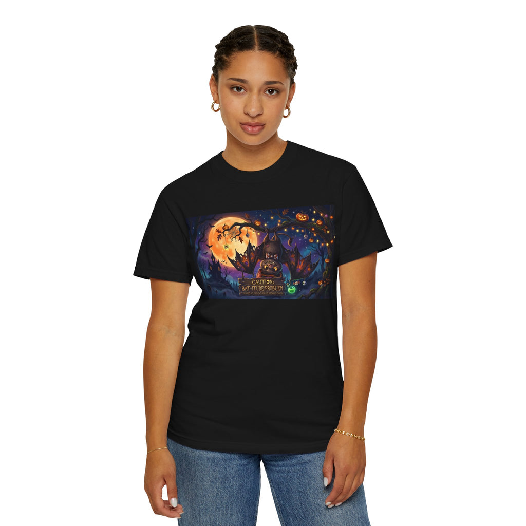 Halloween Night Cat T-Shirt — "Witching Hour" Spooky Moon Graphic Tee