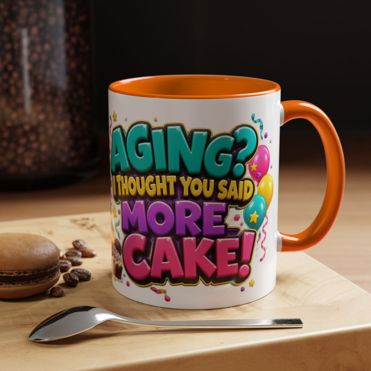 Aging I Thought You Said More Cake Pug Birthday White Mug