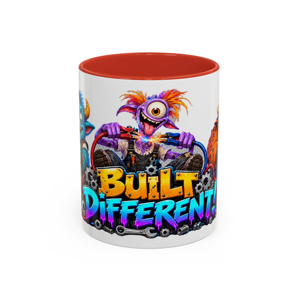 Built Different Monster Workshop Halloween White Mug
