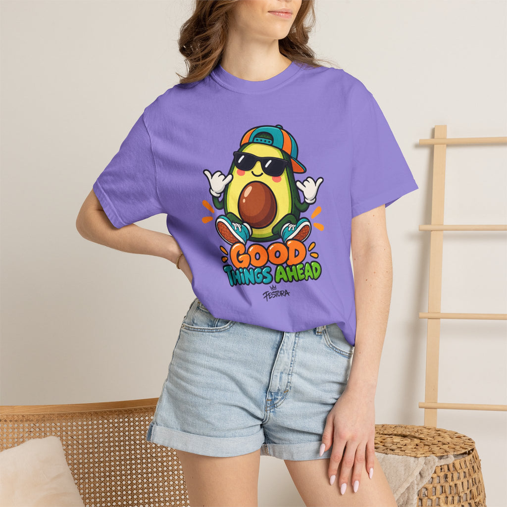 Good Things Ahead Avocado Graphic T-Shirt | Festora Everyday