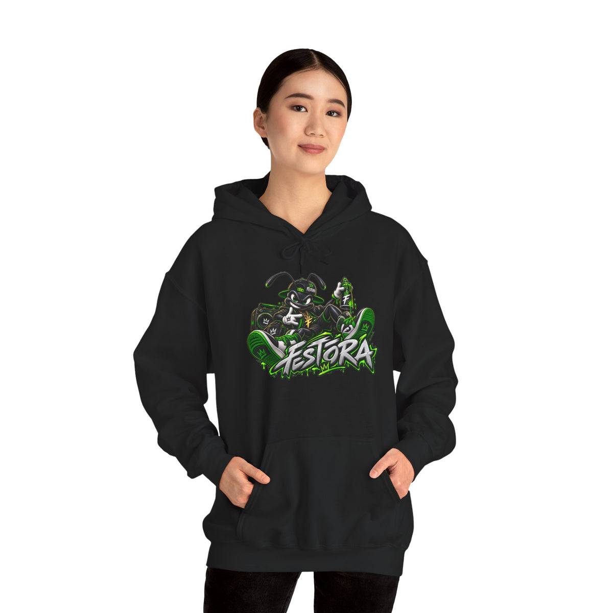 Festora Ant Streetwear Hoodie - Bold Graffiti Mascot Pullover