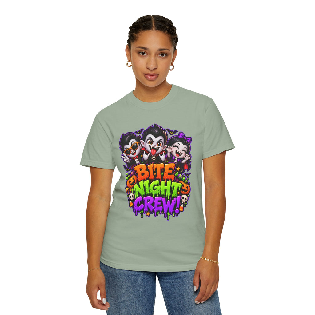 Bite Night Crew Halloween T-Shirt – Funny Vampire Graphic Tee