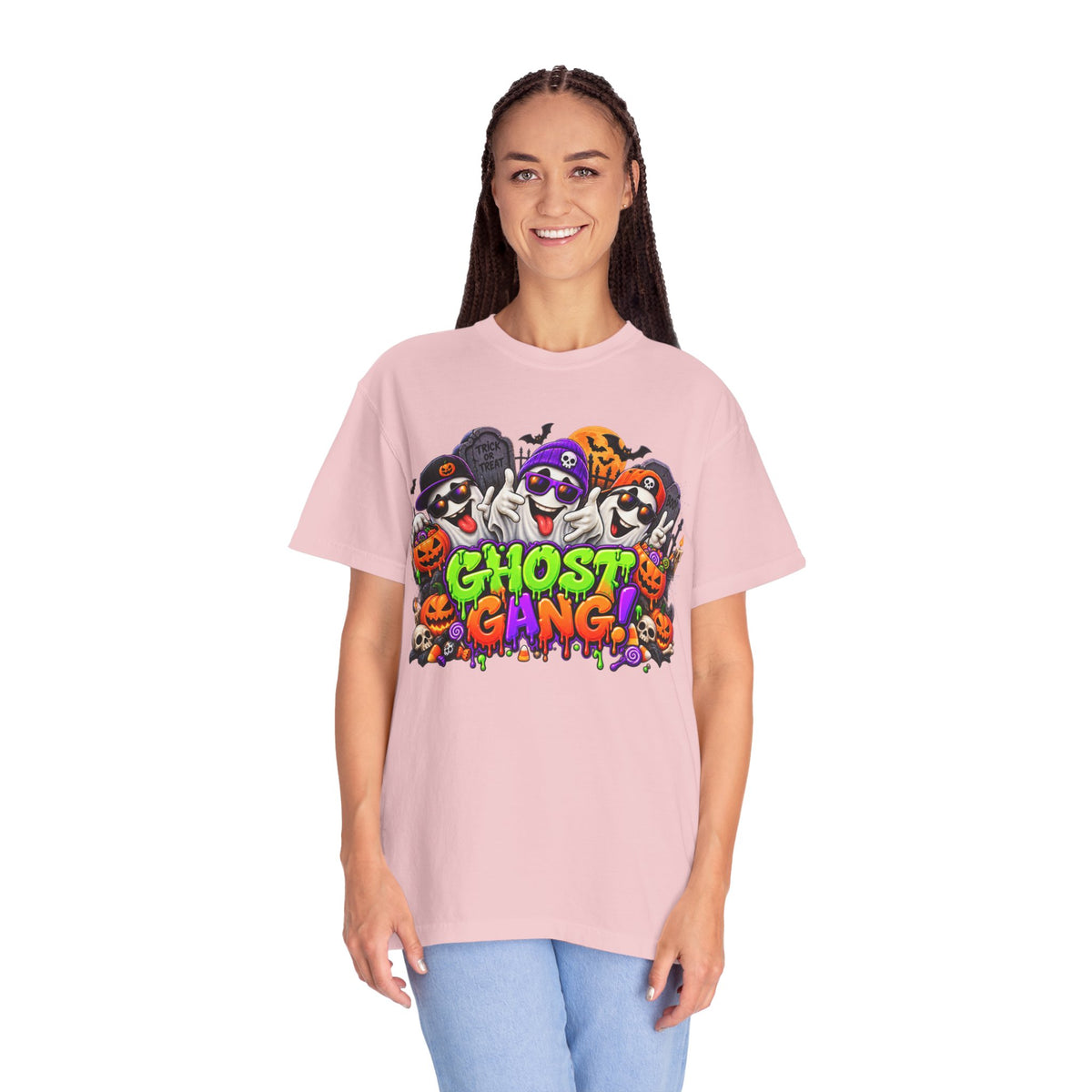 Ghost Gang Halloween T-Shirt – Funny Colorful Ghost Graphic Tee