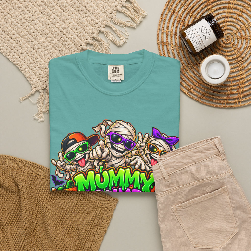 Mummy Squad For Life Halloween T-Shirt – Funny Colorful Mummy Graphic Tee