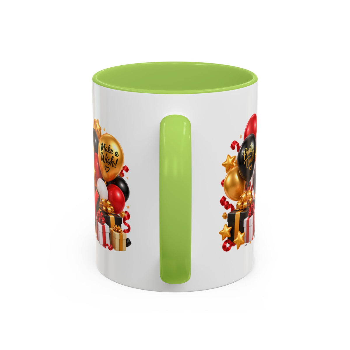 Happy Birthday Rhino Mug – Colorful 3D Birthday Gift – White Coffee Mug