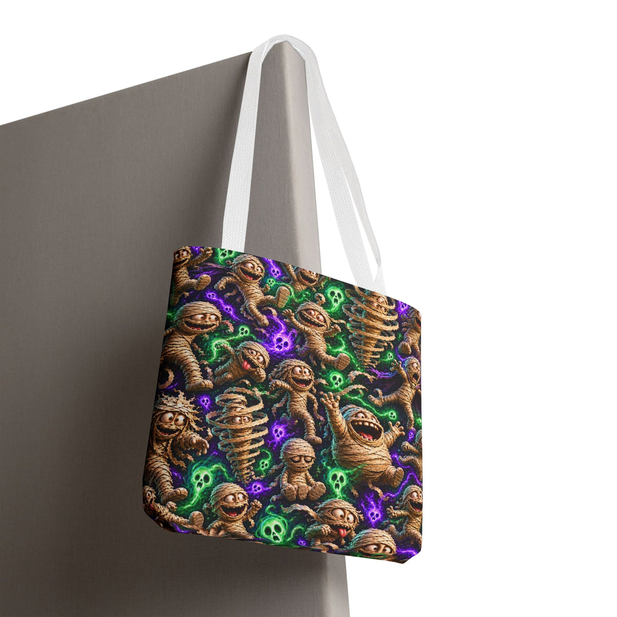Mummy Party Tote Bag — Cute Spooky Halloween All-Over Print Tote