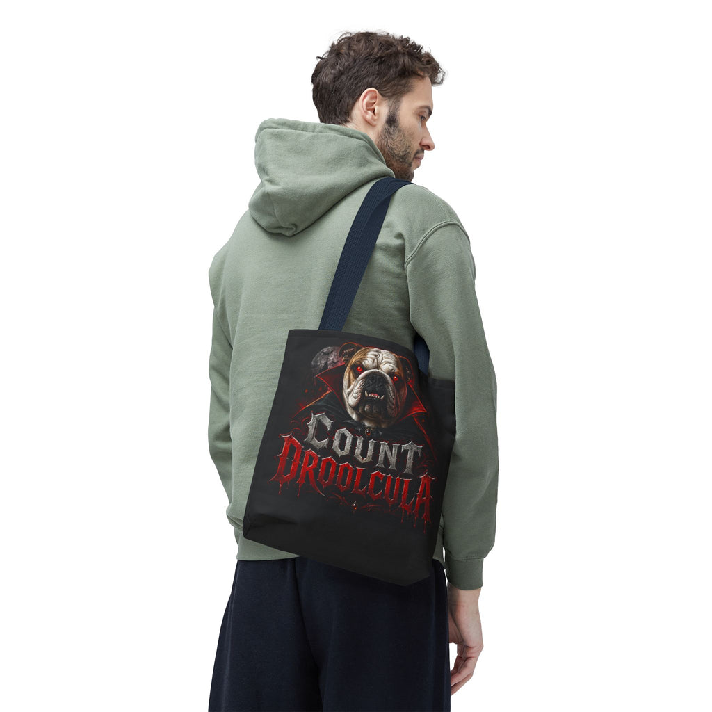 Count Droolcula Tote Bag — Halloween Bulldog Vampire Tote