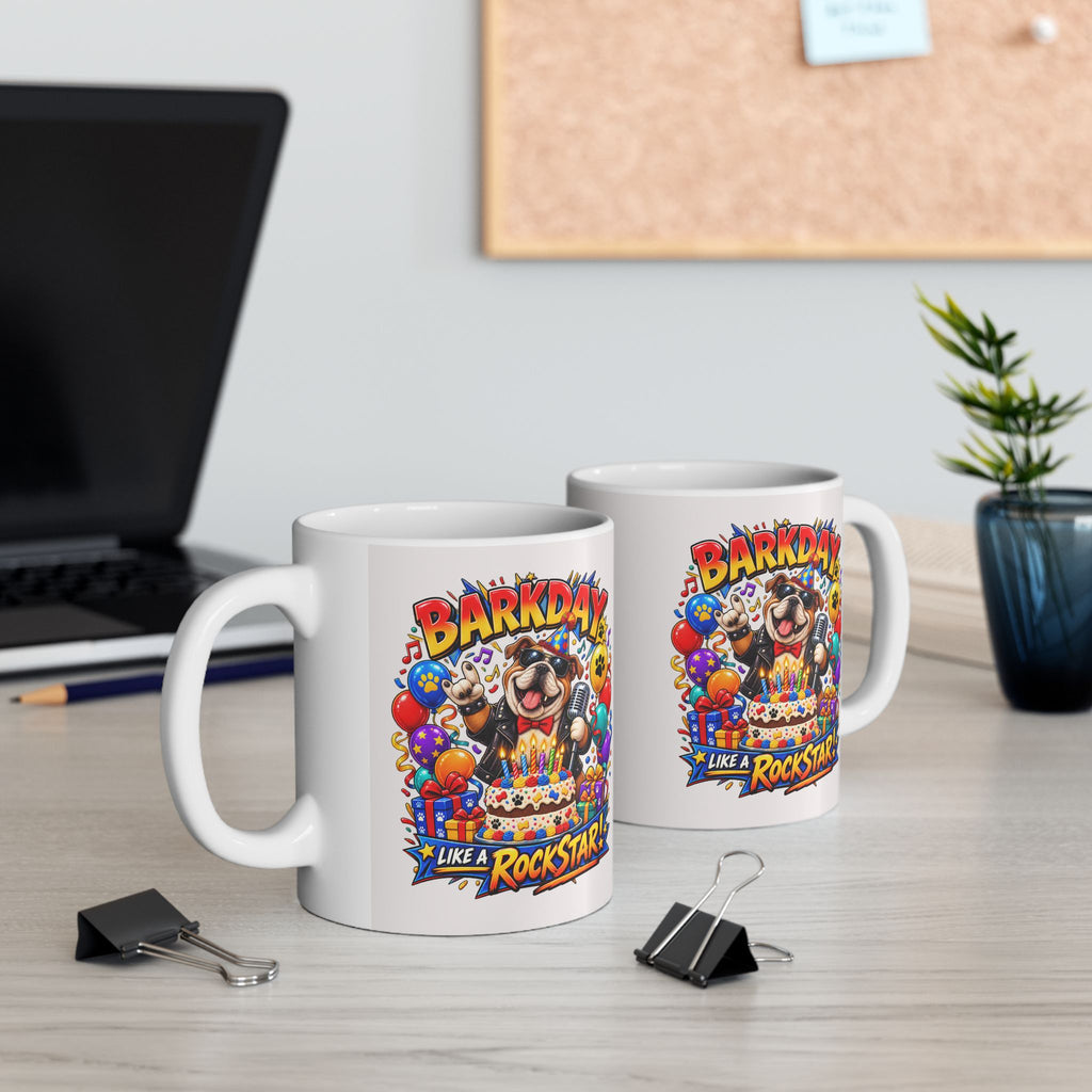 Birthday Celebration Mug — Colorful Balloons & Confetti Ceramic Coffee Cup (11oz, 15oz)