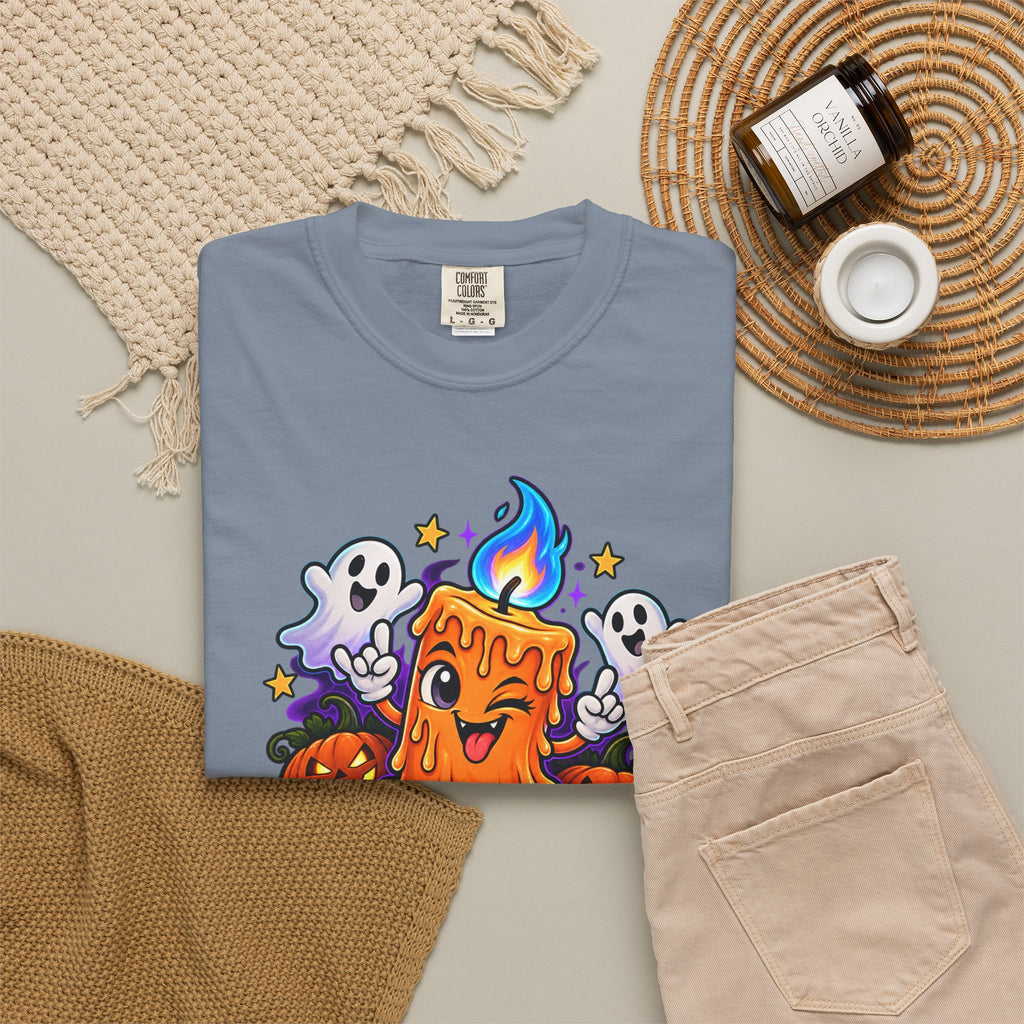 Too Lit to Quit – Funny Halloween Candle T-Shirt